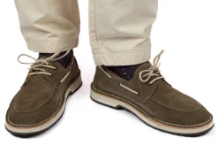 Abarca Shoes Nauticos^Nautico Piel Serraje Gris Verde