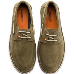 Abarca Shoes Nauticos^Nautico Piel Serraje Verde