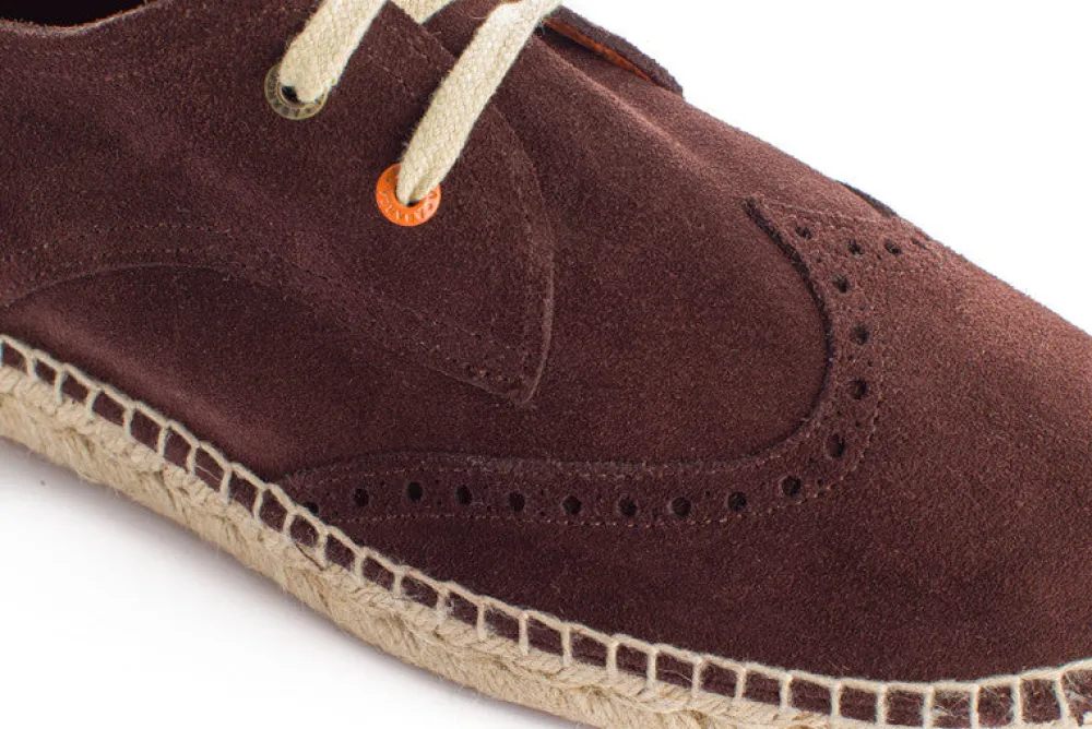 Abarca Shoes Alpargatas De Verano^Oxford Piel Chocolate 438