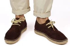 Abarca Shoes Alpargatas De Verano^Oxford Piel Chocolate 438