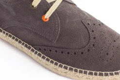 Abarca Shoes Alpargatas De Verano^Oxford Piel Gris 870