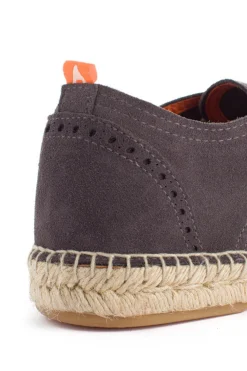 Abarca Shoes Alpargatas De Verano^Oxford Piel Gris 870