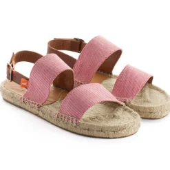 Abarca Shoes Sandalias Yute^Pascale Domine Rojo Sandalias De Yute