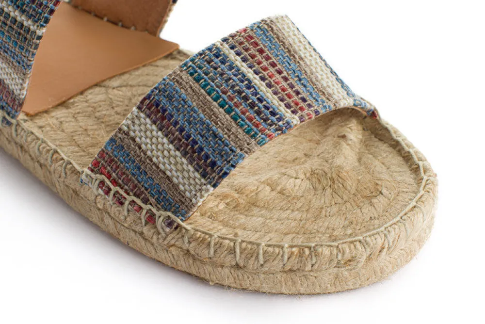 Abarca Shoes Alpargatas De Verano^Pascale Mayoral Azul Sandalias De Yute