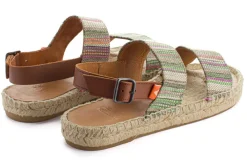 Abarca Shoes Alpargatas De Verano^Pascale Mayoral Verde Sandalias De Yute