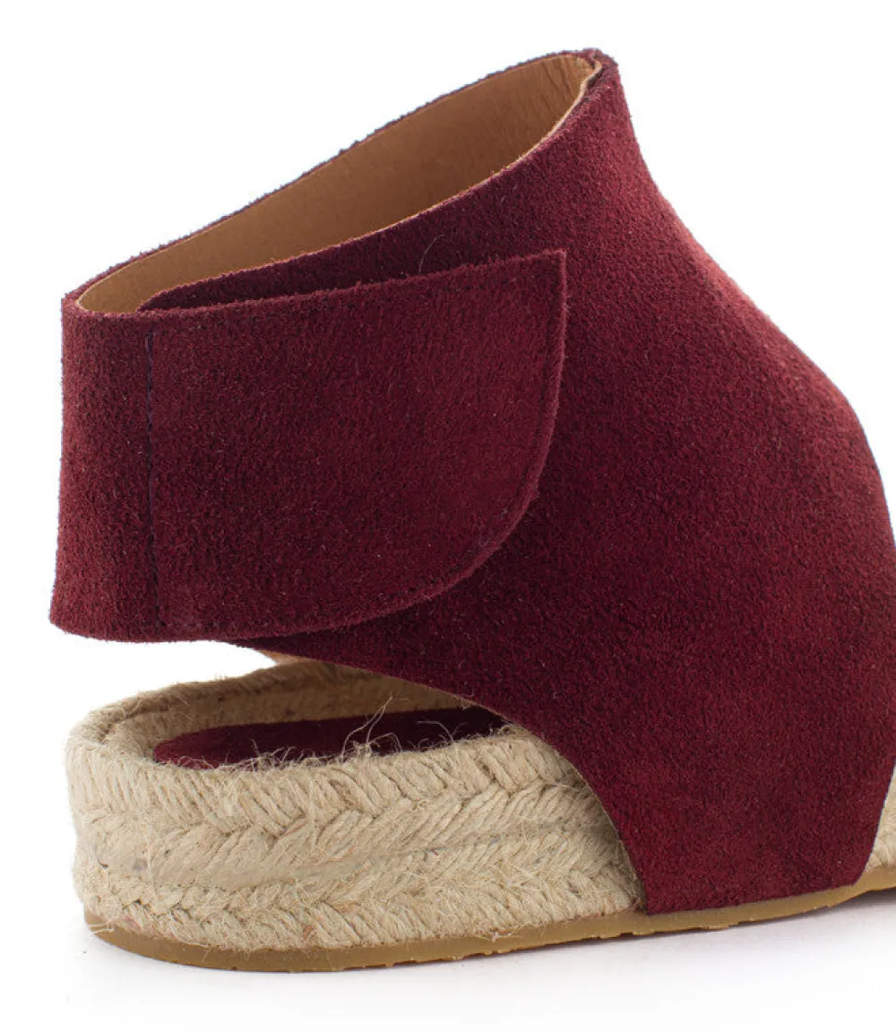 Abarca Shoes Alpargatas De Verano^Sandalias Piel Ibiza Granate