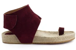 Abarca Shoes Sandalias Yute^Sandalias Piel Ibiza Granate