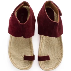 Abarca Shoes Sandalias Yute^Sandalias Piel Ibiza Granate