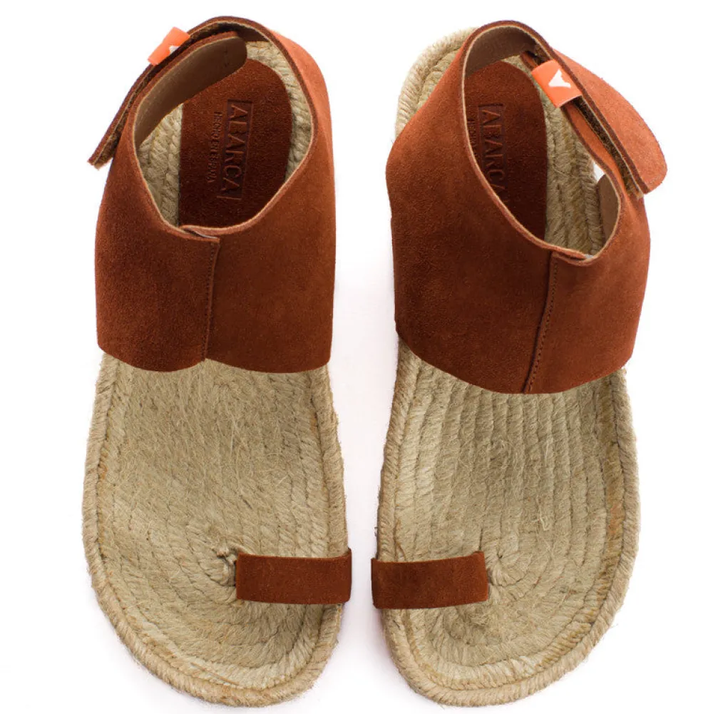 Abarca Shoes Alpargatas De Verano^Sandalias Piel Ibiza Marron