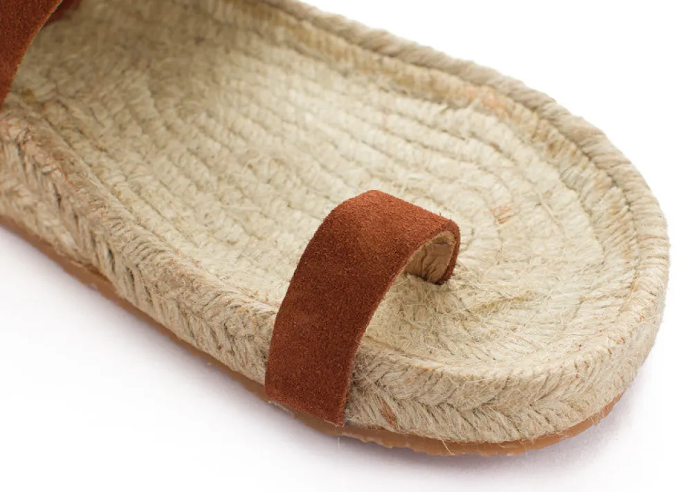 Abarca Shoes Alpargatas De Verano^Sandalias Piel Ibiza Marron