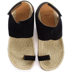 Abarca Shoes Alpargatas De Verano^Sandalias Piel Ibiza Negro