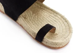 Abarca Shoes Alpargatas De Verano^Sandalias Piel Ibiza Negro