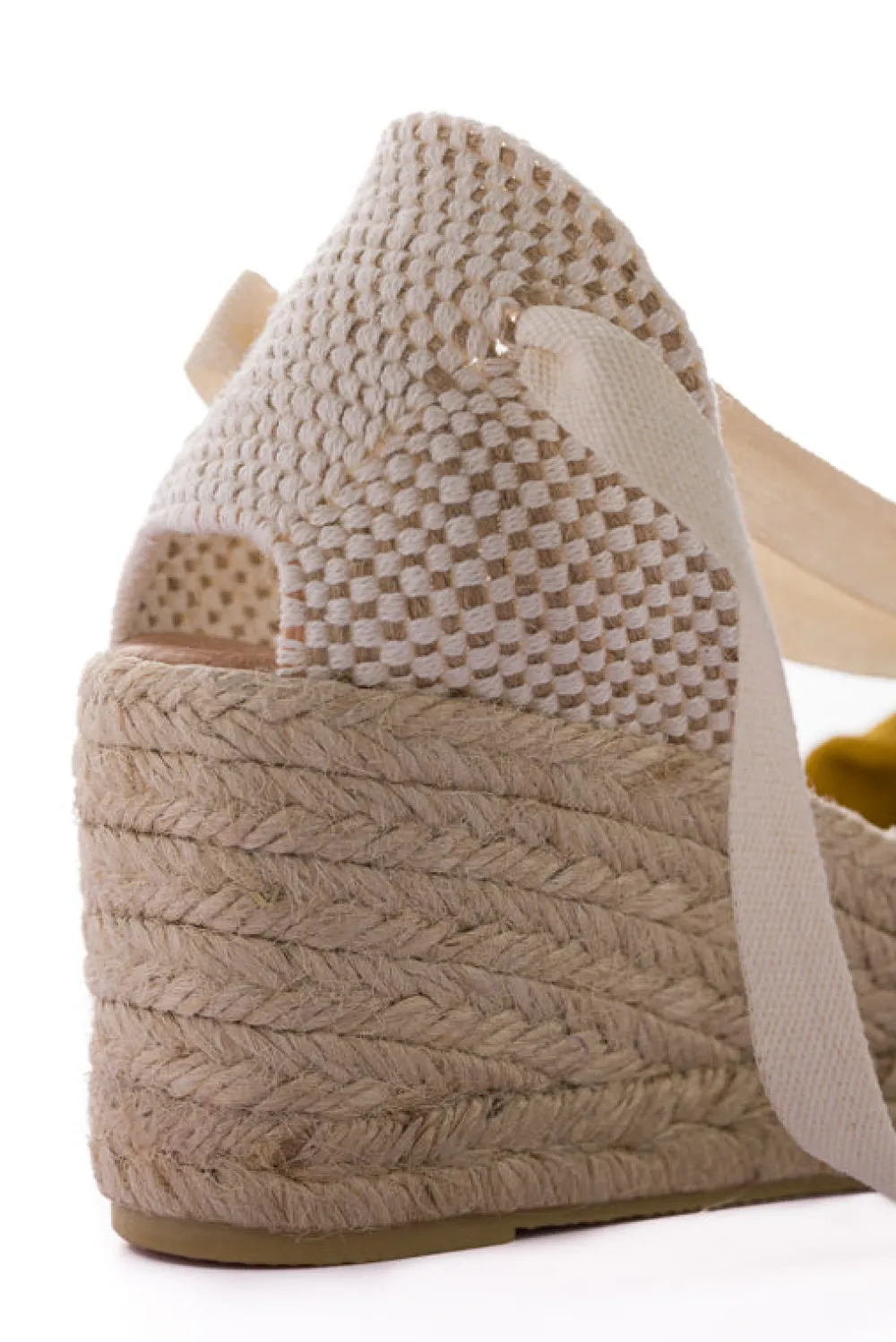 Abarca Shoes Alpargatas Yute^Sicilia Cuna Cinta Piel Amarillo