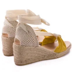 Abarca Shoes Alpargatas Con Cuñas^Sicilia Cuna Cinta Piel Amarillo