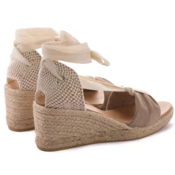 Abarca Shoes Alpargatas Yute^Sicilia Cuna Cinta Piel Piedra