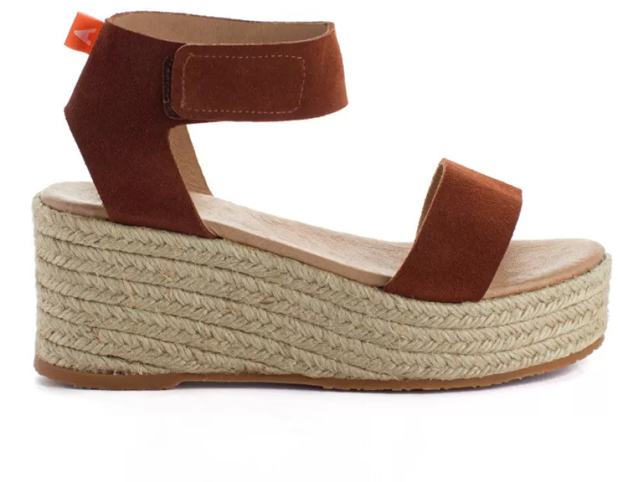 Alpargatas De Verano^Abarca Shoes Alpargatas Cuna Piel Mallorca Marron 268