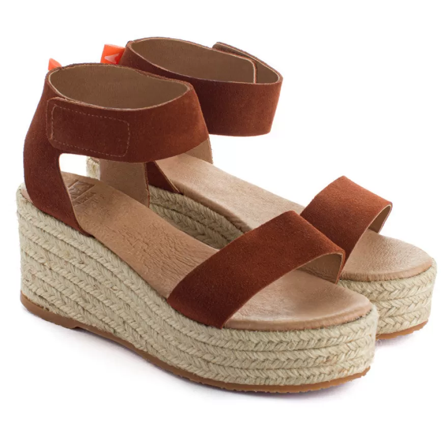 Alpargatas De Verano^Abarca Shoes Alpargatas Cuna Piel Mallorca Marron 268