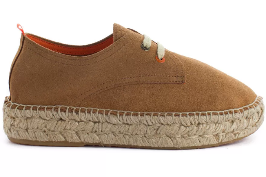 Alpargatas Con Cordones^Abarca Shoes Blucher Piel Arena