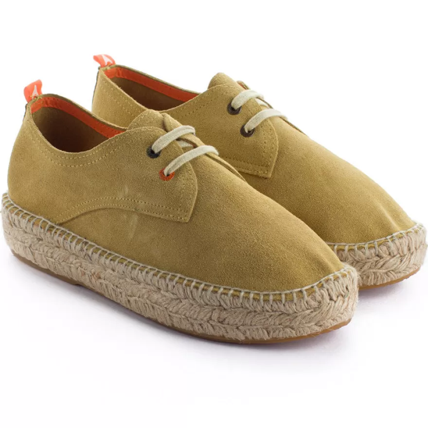 Alpargatas Con Cordones^Abarca Shoes Blucher Piel Beige