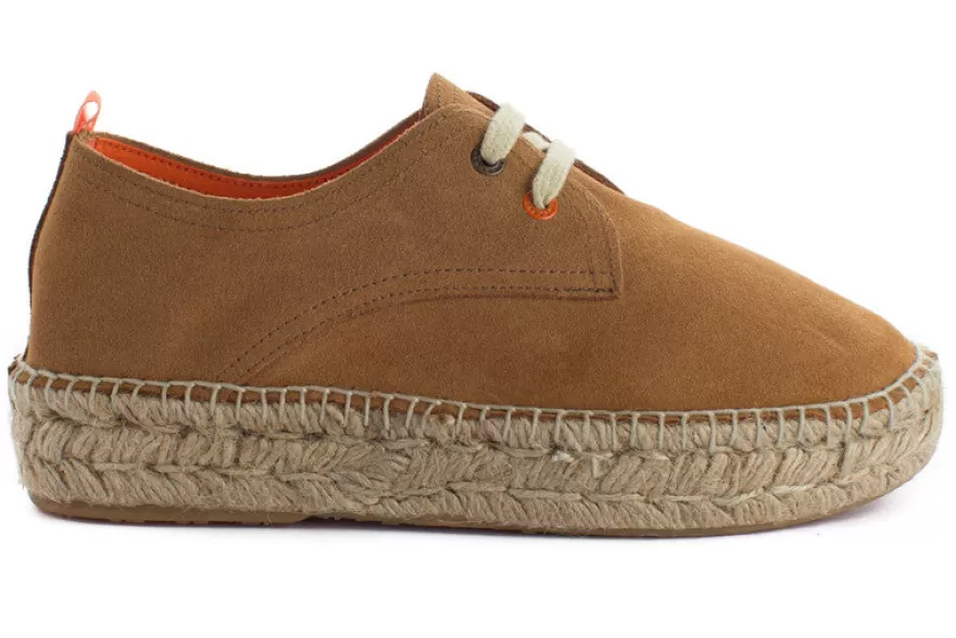 Alpargatas Con Cordones^Abarca Shoes Blucher Piel Camel