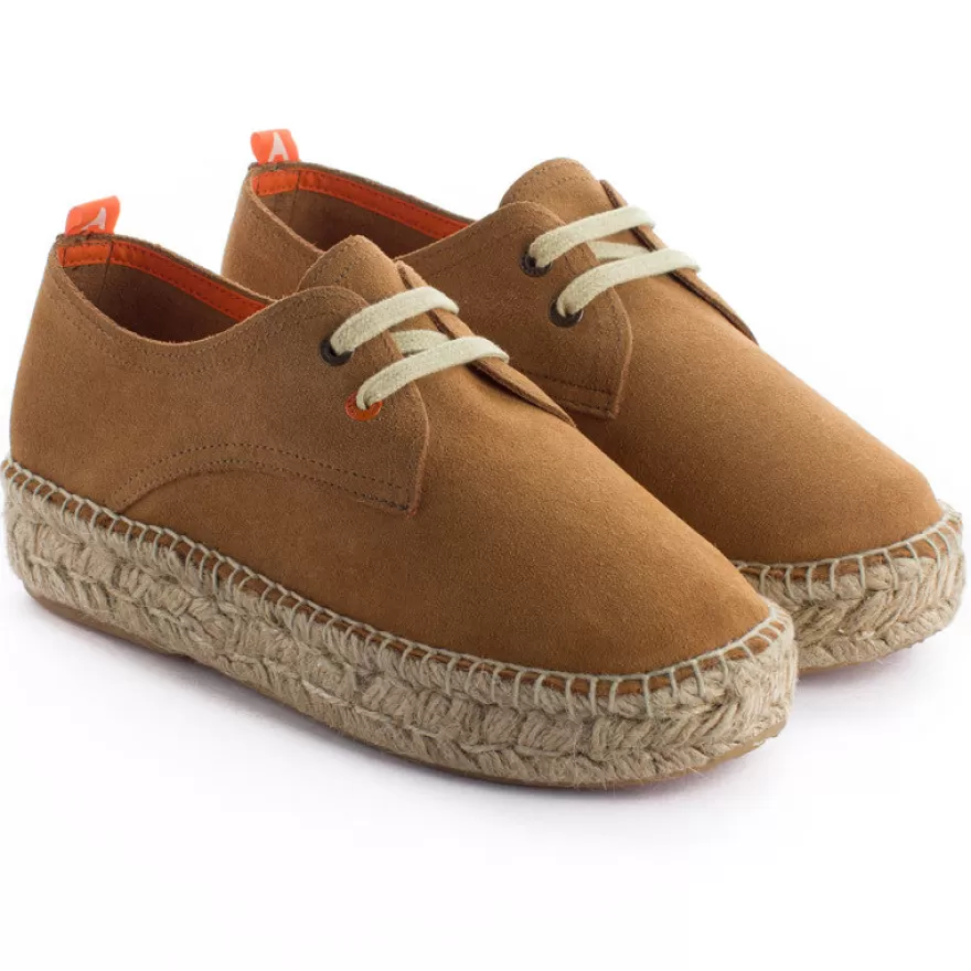 Alpargatas Con Cordones^Abarca Shoes Blucher Piel Camel