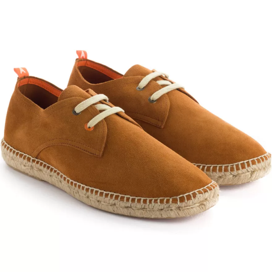 Alpargatas De Verano^Abarca Shoes Blucher Piel Camel 270