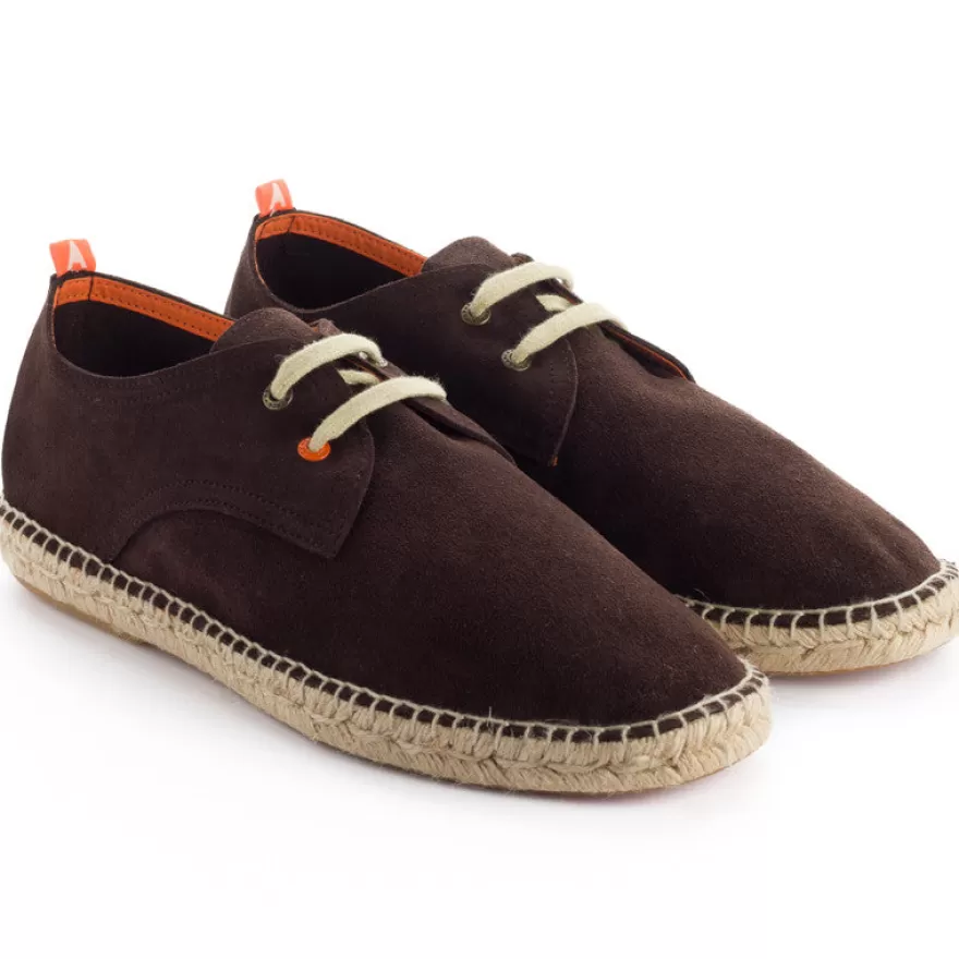 Alpargatas De Verano^Abarca Shoes Blucher Piel Chocolate