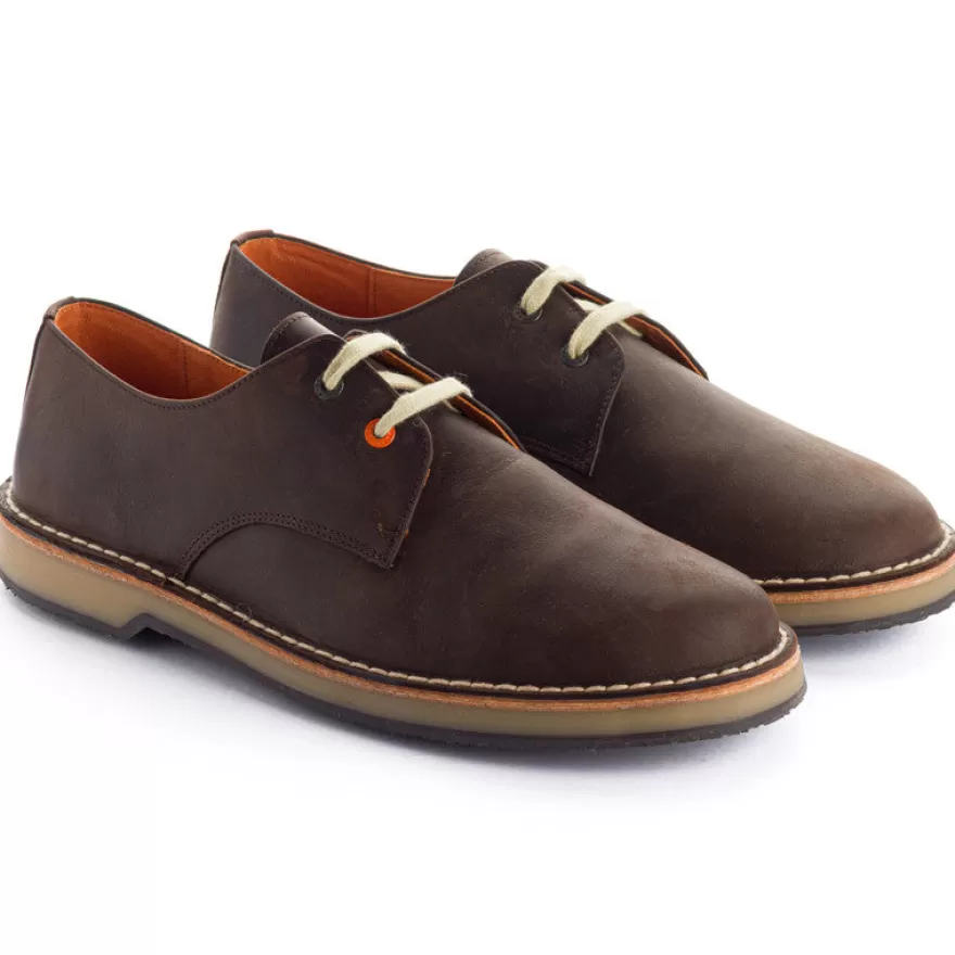 Zapatos Blucher^Abarca Shoes Blucher Piel Encerada Cafe