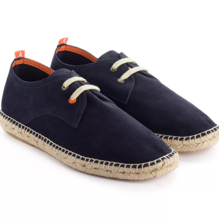 Alpargatas Con Cordones^Abarca Shoes Blucher Piel Marino 19