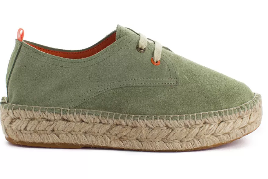 Alpargatas Con Cordones^Abarca Shoes Blucher Piel Menta