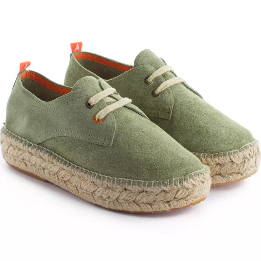 Alpargatas Con Cordones^Abarca Shoes Blucher Piel Menta