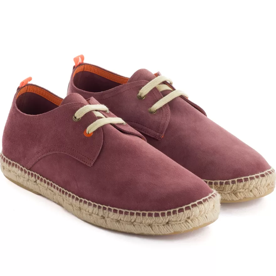 Alpargatas Con Cordones^Abarca Shoes Blucher Piel Morado