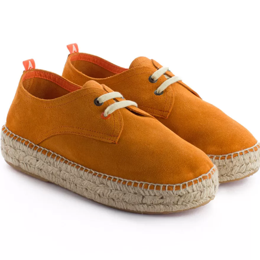 Alpargatas Con Cordones^Abarca Shoes Blucher Piel Orange