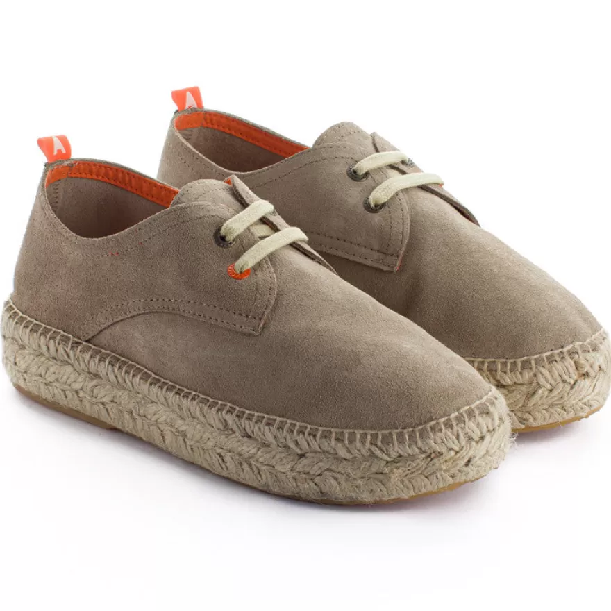 Alpargatas Con Cordones^Abarca Shoes Blucher Piel Piedra