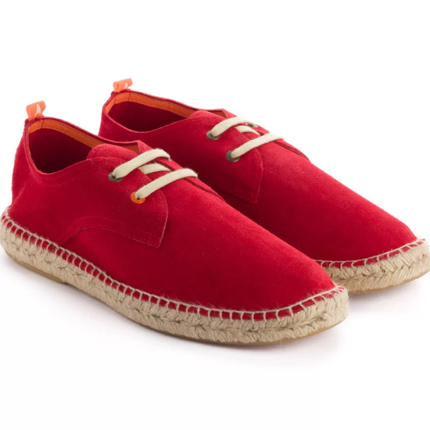 Alpargatas Blucher^Abarca Shoes Blucher Piel Rojo