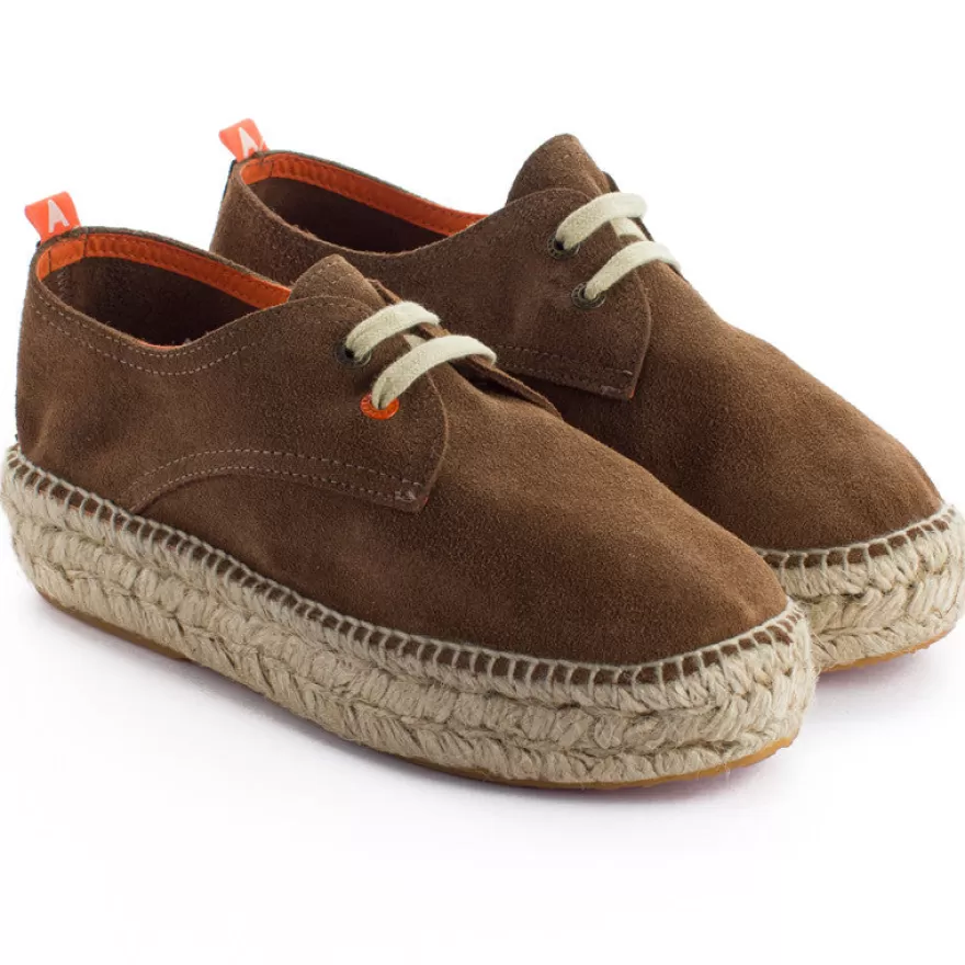 Alpargatas Con Cordones^Abarca Shoes Blucher Piel Tierra