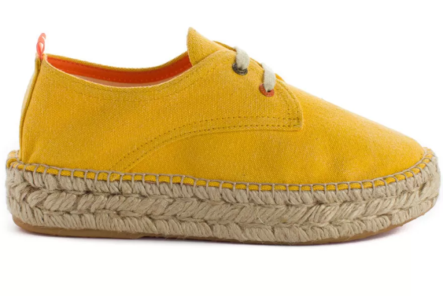 Alpargatas Con Cordones^Abarca Shoes Blucher Terra Amarillo