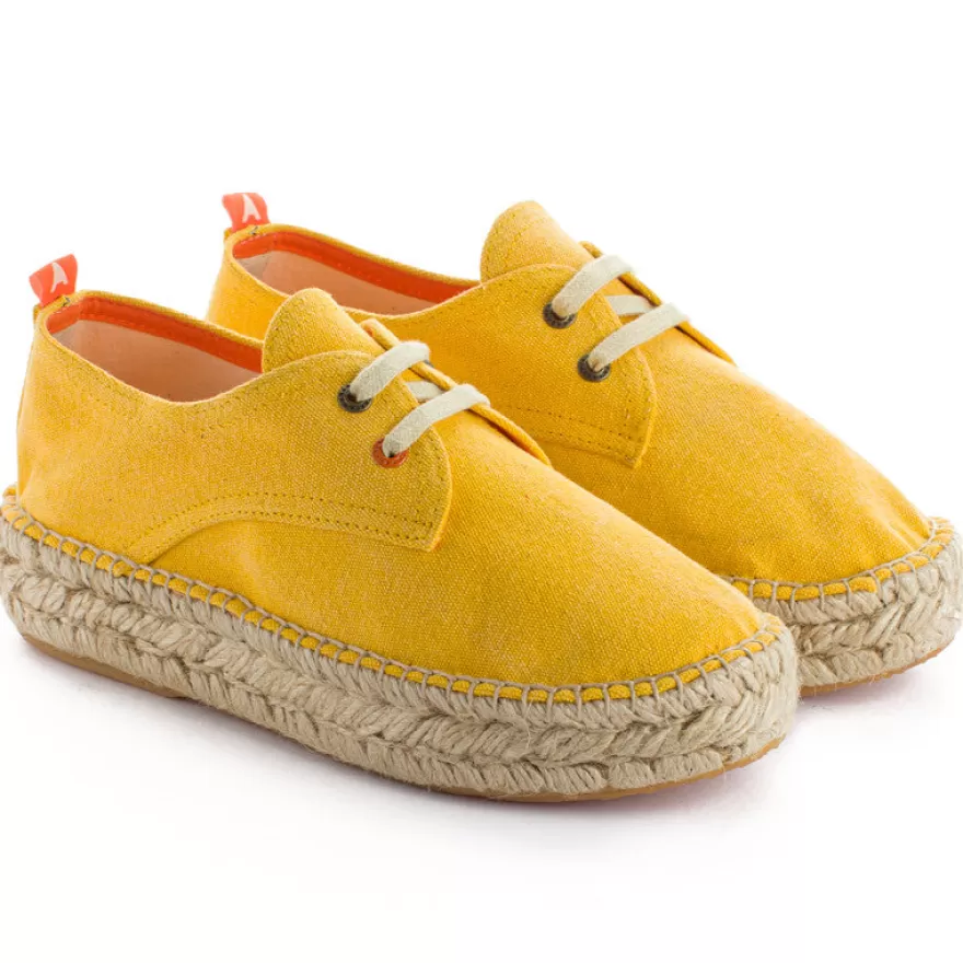 Alpargatas Con Cordones^Abarca Shoes Blucher Terra Amarillo