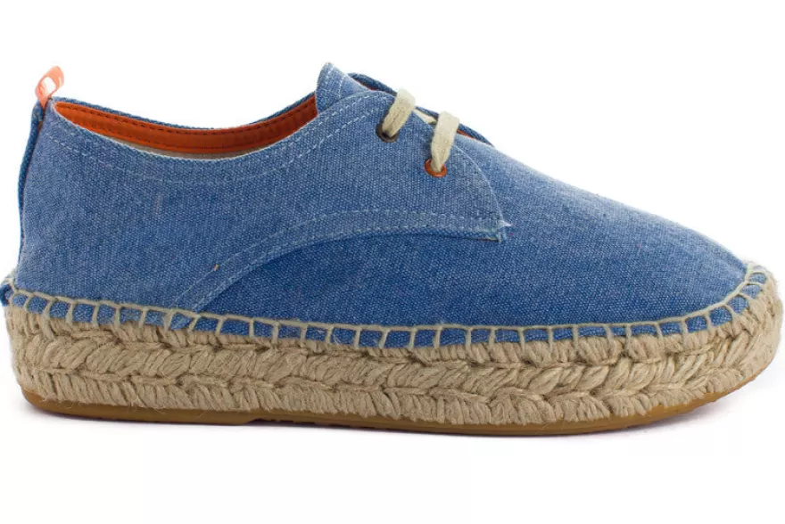 Alpargatas Con Cordones^Abarca Shoes Blucher Terra Azul