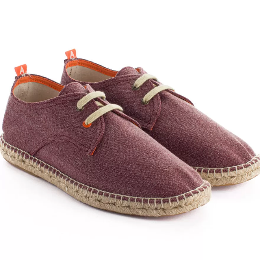 Alpargatas Con Cordones^Abarca Shoes Blucher Terra Granate