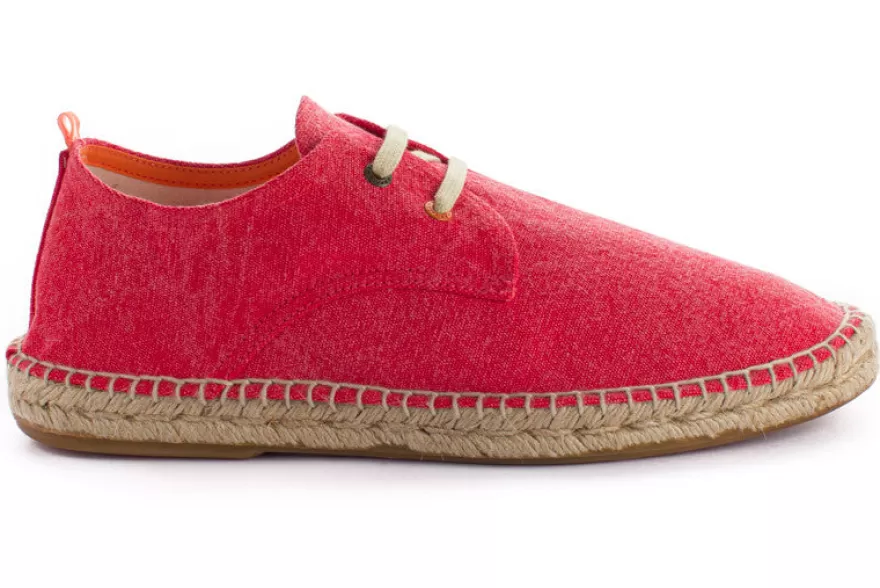 Alpargatas Con Cordones^Abarca Shoes Blucher Terra Rojo