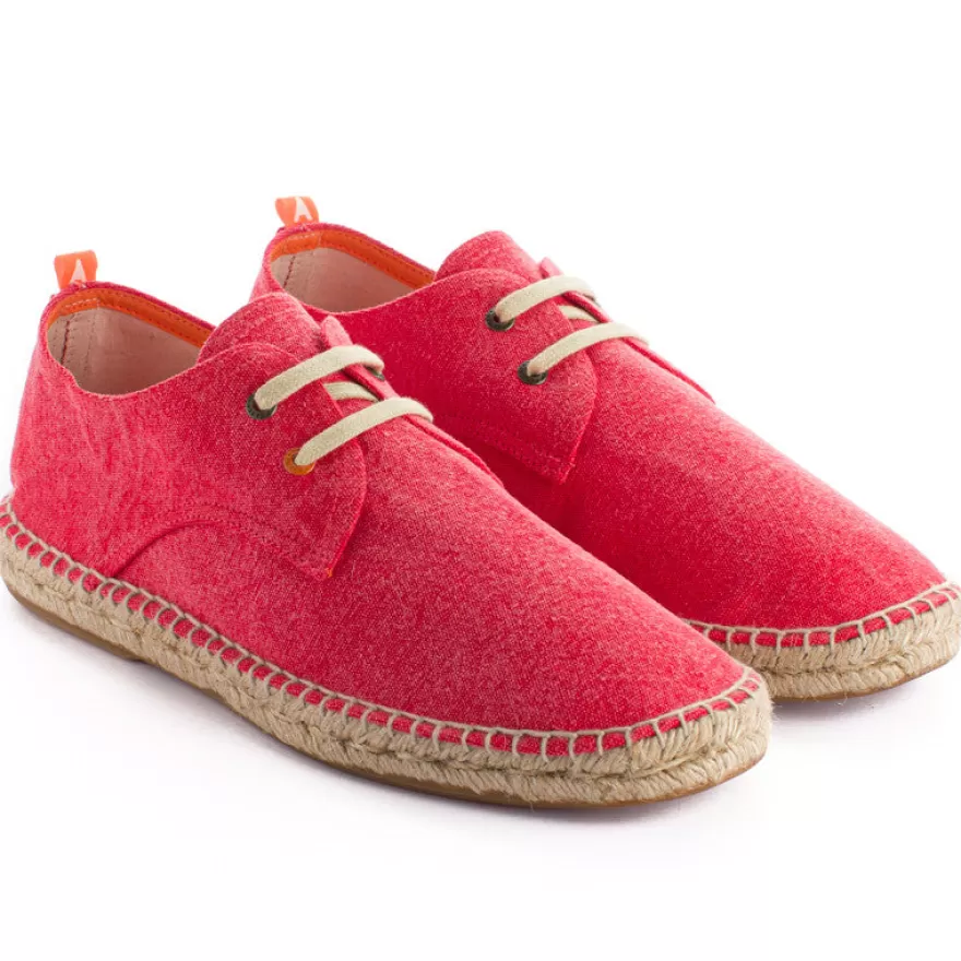 Alpargatas Con Cordones^Abarca Shoes Blucher Terra Rojo