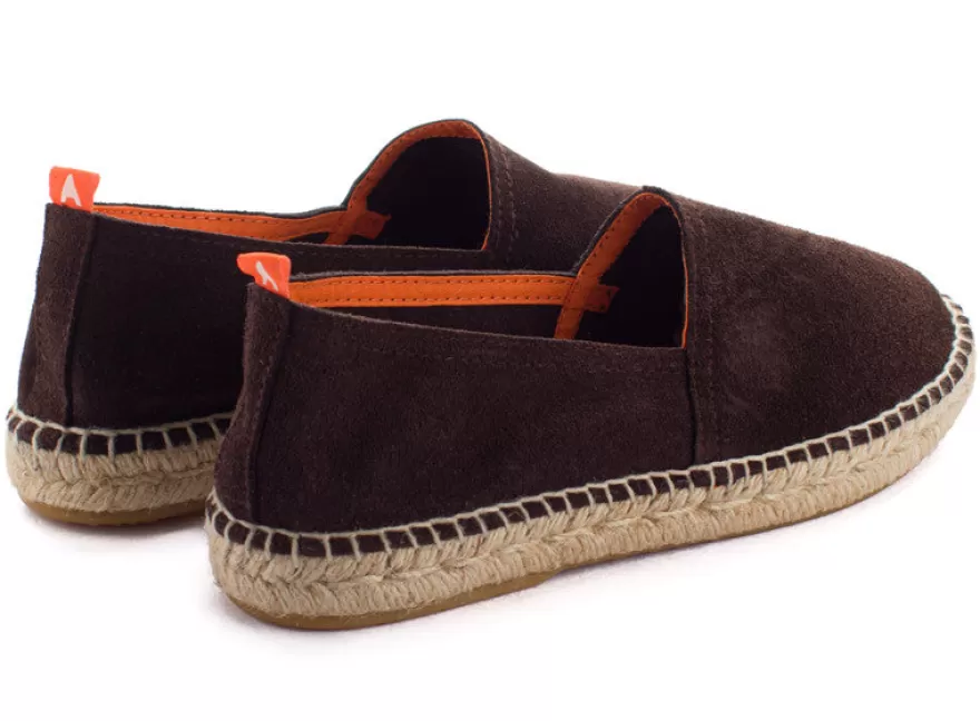 Alpargatas De Verano^Abarca Shoes Camping Piel Chocolate