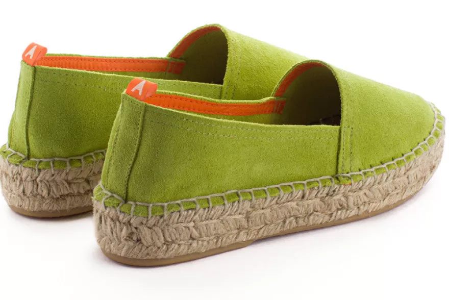 Alpargatas De Verano^Abarca Shoes Camping Piel Pistacho