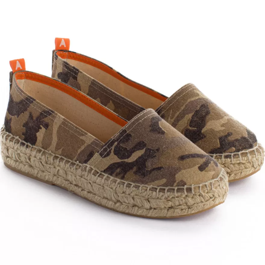 Alpargatas De Verano^Abarca Shoes Camping Terra Camuflaje Camel