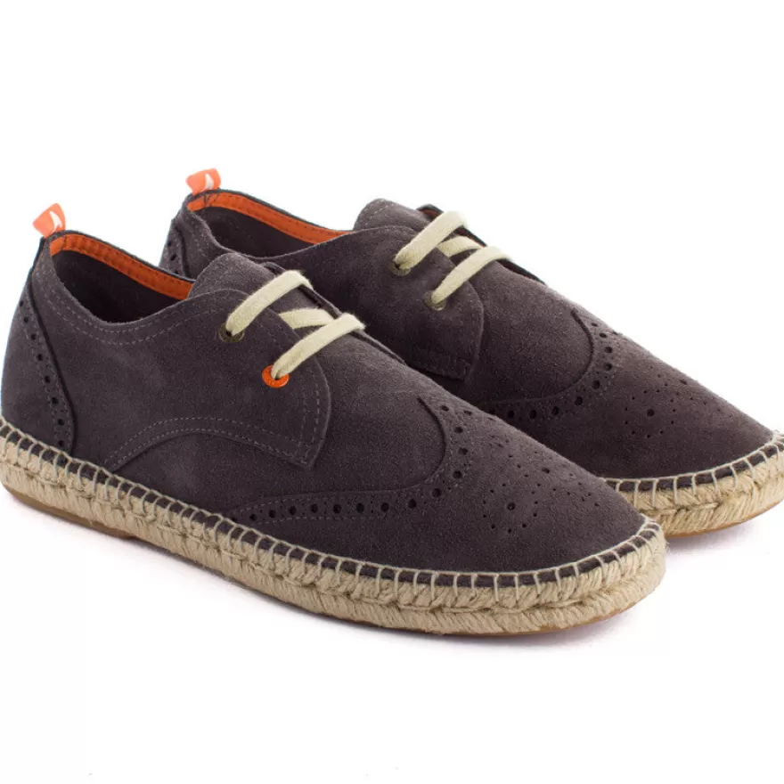 Alpargatas Oxford^Abarca Shoes Oxford Piel Gris 870