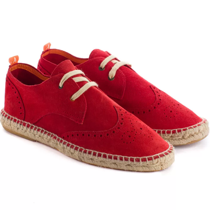 Alpargatas Oxford^Abarca Shoes Oxford Piel Rojo