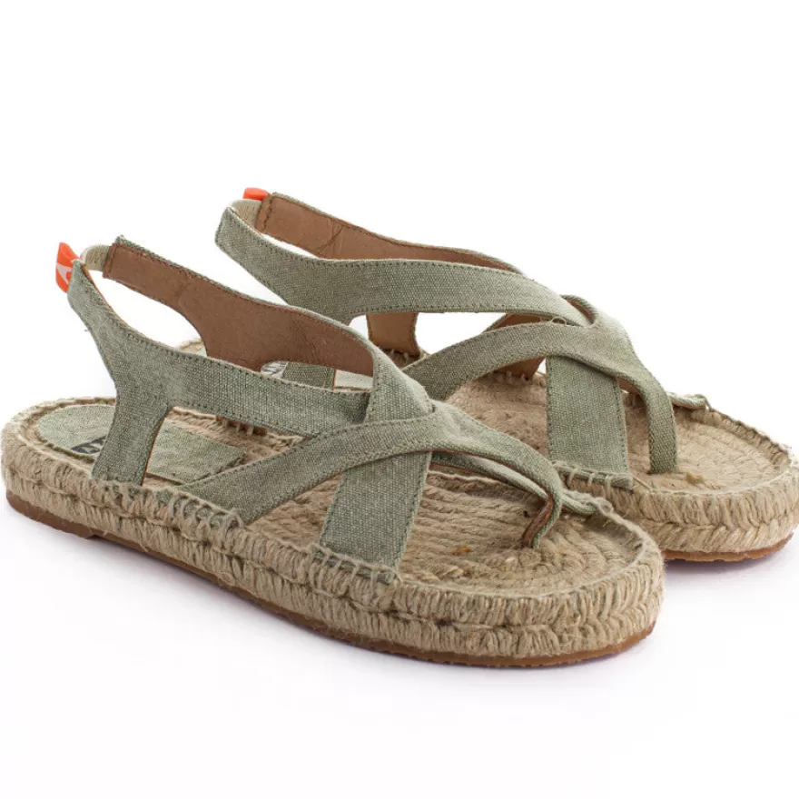 Sandalias Yute^Abarca Shoes Sandalias De Yute Terra Formentera Kaki